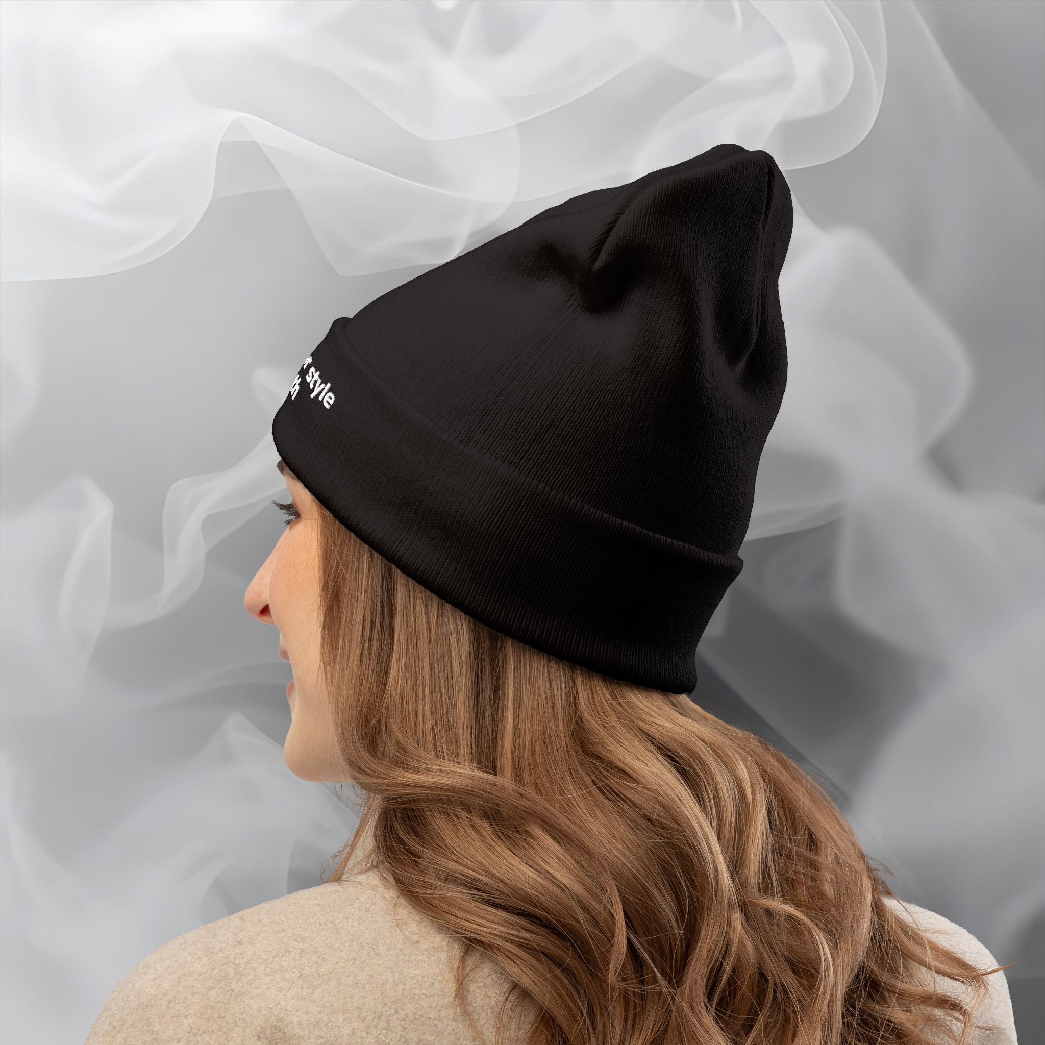 Embroidered Beanie — "Beanies are for style not warmth"