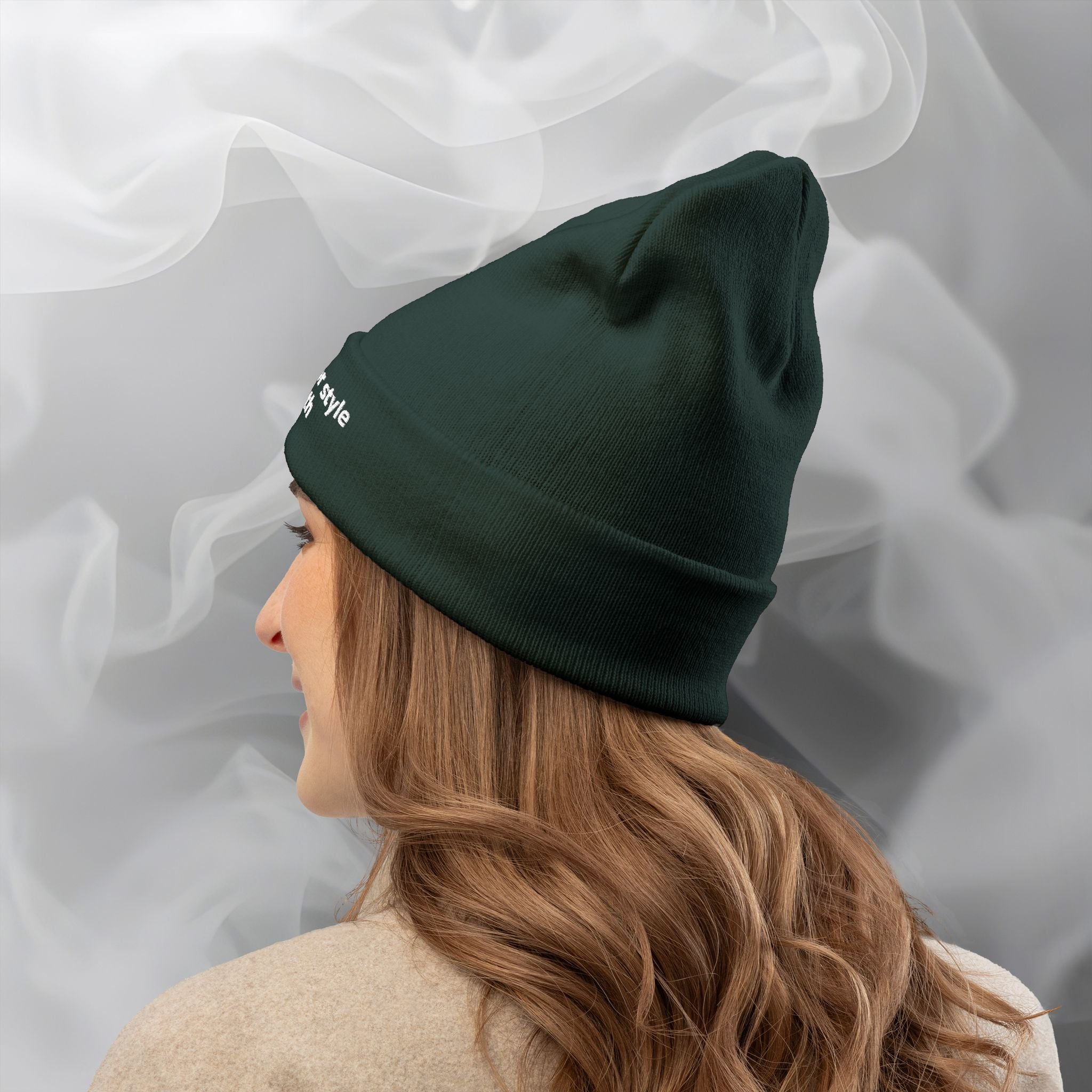 Embroidered Beanie — "Beanies are for style not warmth"