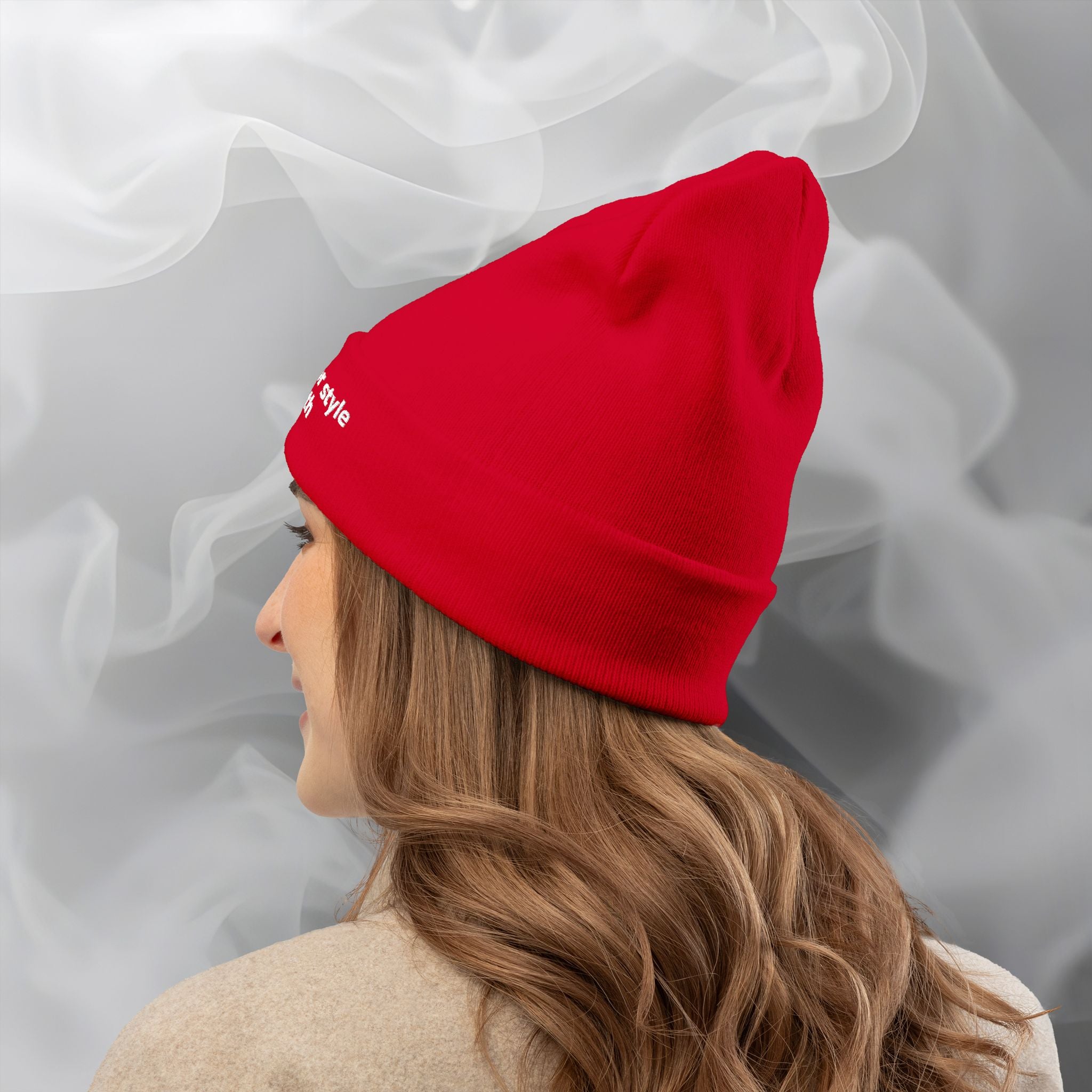 Embroidered Beanie — "Beanies are for style not warmth"