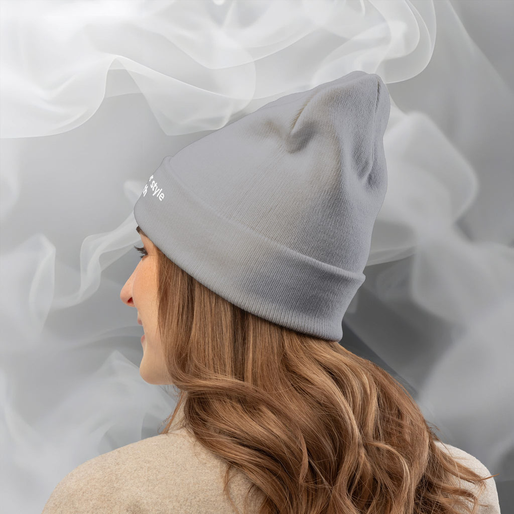 Embroidered Beanie — "Beanies are for style not warmth"